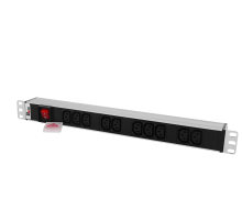 Блок розеток Rem -10 без шнура с выкл. 10 IEC 60320 C13 вход C14 10A алюм. 19 Rem R-10-10C13-V-440-Z 30112226903