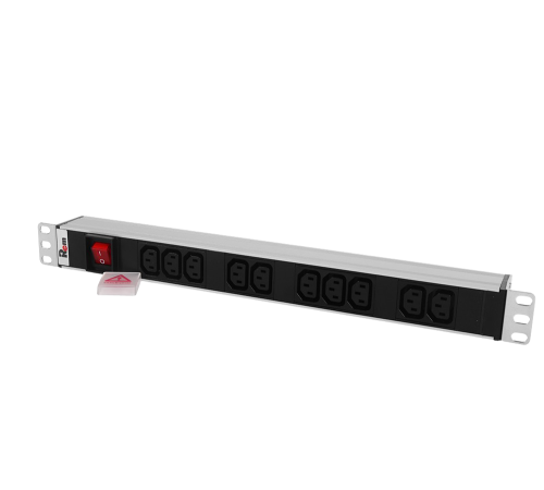 Блок розеток Rem -10 без шнура с выкл. 10 IEC 60320 C13 вход C14 10A алюм. 19 Rem R-10-10C13-V-440-Z 30112226903