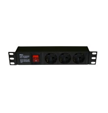 Блок розеток вертикальный Hyperline SHE10-3SH-S-IEC