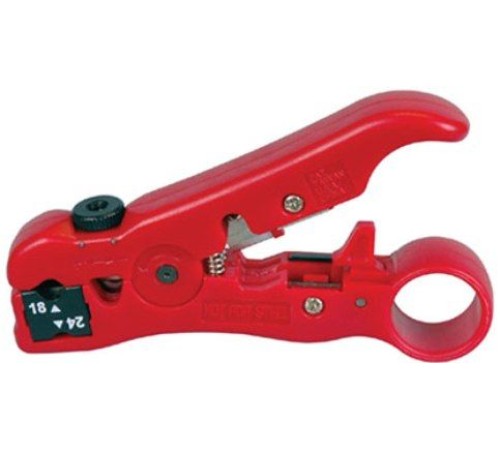 Универсальный инструмент для зачистки витой пары (UTP/STP) кабеля 18 и 24 AWG круглого плоского телефонного Hyperline HT-352A