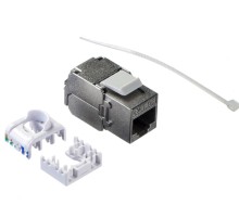 Модуль Keystone экранированный RJ45 cat.5e 180° 110/Krone тип без инструмента KE металлик Netko Expert CKC KJ28F-C5E-FS (51115)