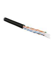 Кабель витая пара Hyperline UUTP4-C6-S23-IN-LSZH-BK-100