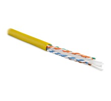 Кабель витая пара Hyperline UUTP4-C6-S23-IN-LSZH-YL-100