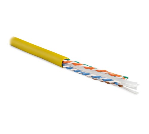 Кабель витая пара Hyperline UUTP4-C6-S23-IN-LSZH-YL-100