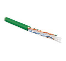 Кабель витая пара Hyperline UUTP4-C6-S23-IN-LSZH-GN-100