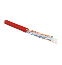 Кабель витая пара Hyperline UUTP4-C6-S23-IN-LSZH-RD-100