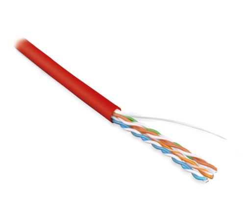 Кабель витая пара Hyperline UUTP4-C5E-S24-IN-LSZH-RD-100