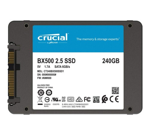 Накопитель SSD 240Gb Crucial BX500 CT240BX500SSD1