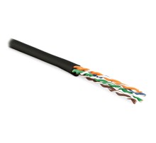 Кабель витая пара Hyperline UUTP4-C5E-P24-IN-LSZH-BK-100