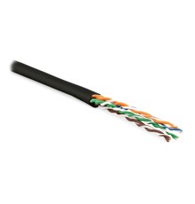 Кабель витая пара Hyperline UUTP4-C5E-P24-IN-LSZH-BK-100