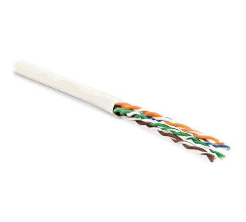 Кабель витая пара Hyperline UUTP4-C5E-P24-IN-LSZH-WH-100