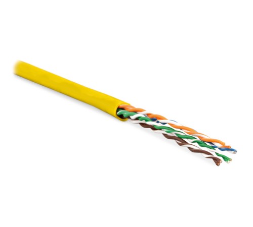 Кабель витая пара Hyperline UUTP4-C5E-P24-IN-LSZH-YL-100