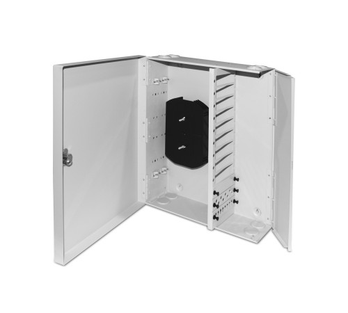 Бокс оптический универсальный Hyperline FO-WBX-12xSLT-W140H42-96UN-GY