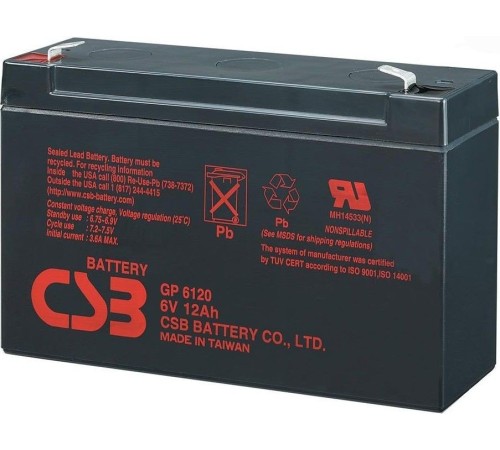Аккумулятор CSB 6V 12Ah (GP6120)
