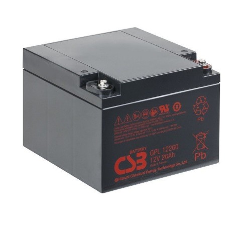Аккумулятор CSB 12V 26Ah (GPL12260)
