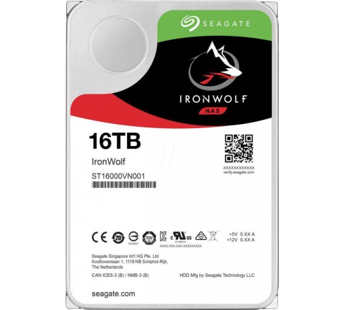 Жёсткий диск Seagate HDD 16Tb IronWolf (ST16000VN001)