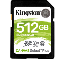Карта памяти 512Gb SD Kingston Canvas Select Plus SDS2/512GB