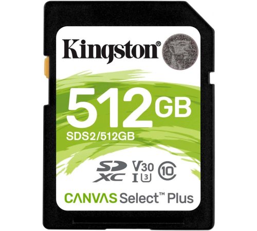 Карта памяти 512Gb SD Kingston Canvas Select Plus SDS2/512GB