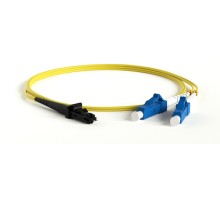 Патч-корд волоконно-оптический (шнур) Hyperline FC-D2-9-LC/UR-MTRJM/UR-H-5M-LSZH-YL