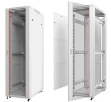 Шкаф напольный 37U серия T2(A2) (600х600х1833) передняя дверь стекло серый разобранный Netko (упакован в 2 коробки) 6637.900-S (53513)