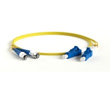 Патч-корд волоконно-оптический (шнур) Hyperline FC-D2-9-FC/AR-LC/UR-H-0.5M-LSZH-YL