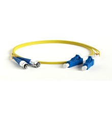 Патч-корд волоконно-оптический (шнур) Hyperline FC-D2-9-FC/AR-LC/UR-H-0.5M-LSZH-YL