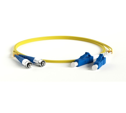 Патч-корд волоконно-оптический (шнур) Hyperline FC-D2-9-FC/AR-LC/UR-H-0.5M-LSZH-YL