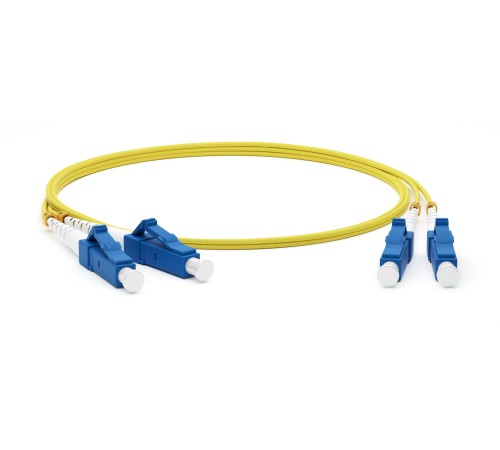 Патч-корд волоконно-оптический (шнур) Hyperline FC-D2-9-LC/UR-LC/UR-H-1M-LSZH-YL