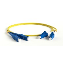 Патч-корд волоконно-оптический (шнур) Hyperline FC-D2-9-LC/UR-SC/UR-H-15M-LSZH-YL