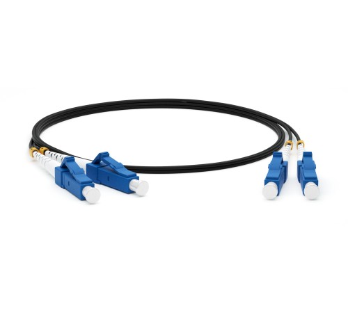 Патч-корд волоконно-оптический (шнур) Hyperline FC-D2-9-LC/UR-LC/UR-H-1M-LSZH-BK