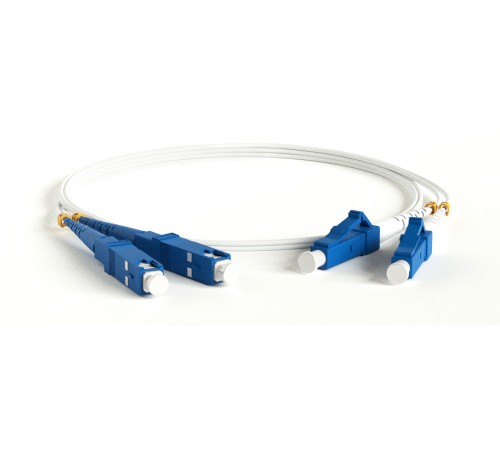Патч-корд волоконно-оптический (шнур) Hyperline FC-D2-9A1-LC/UR-SC/UR-H-3M-LSZH-WH