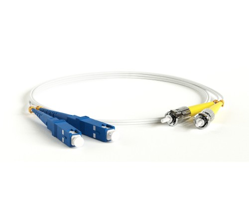 Патч-корд волоконно-оптический (шнур) Hyperline FC-D2-9A1-SC/UR-ST/UR-H-5M-LSZH-WH
