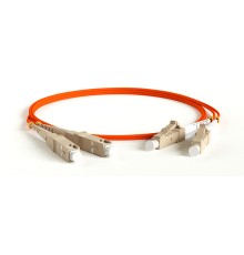Патч-корд волоконно-оптический (шнур) Hyperline FC-D2-50-LC/PR-SC/PR-H-2M-LSZH-OR