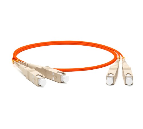 Патч-корд волоконно-оптический (шнур) Hyperline FC-D2-50-SC/PR-SC/PR-H-2M-LSZH-OR
