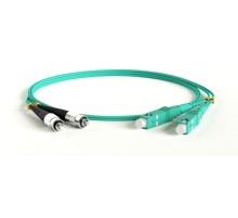 Патч-корд волоконно-оптический (шнур) Hyperline FC-D2-503-FC/PR-SC/PR-H-15M-LSZH-AQ