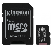 Карта памяти 128Gb MicroSD Kingston Canvas Select Plus + SD адаптер SDCS2/128GB