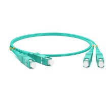 Патч-корд волоконно-оптический (шнур) Hyperline FC-D2-503-SC/PR-SC/PR-H-1M-LSZH-AQ