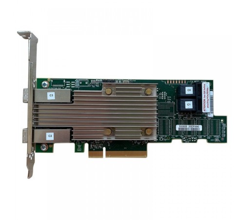 HBA-адаптер Broadcom SAS 9400-8i8e SGL (05-50031-02) PCIe 3.1 x8 LP, Tri-Mode SAS/SATA/NVMe 12G HBA, 16port(2*int SFF8643+2*ext SFF8644), 3516 IOC (id 26198)