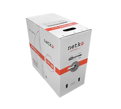 Кабель FTP4 cat.5е одножильный экранированный 305м Cu серый Netko Optima Gold N.FTP-67671.05E.0B (67671)