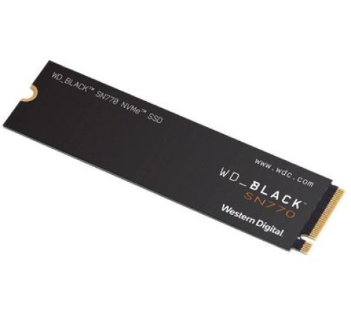Твердотельный накопитель WD SSD Black SN770 NVMe, 250GB, M.2(22x80mm), NVMe, PCIe 4.0 x4, 3D TLC, R/W 4000/2000MB/s, IOPs 240 000/470 000, TBW 200, DWPD 0.4 (WDS250G3X0E) (id 19855)