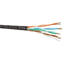 Кабель UTP4 cat.5e одножильный 305м CCA для наружных работ черный Netko Optima Gold N.UTP-67484.25.1H (67484)