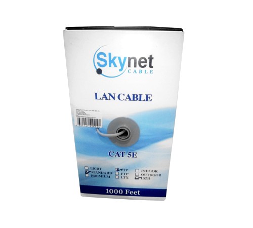 Кабель Skynet Standard UTP4 cat.5е одножильный 305м Cu нг-LSZH серый (65593) 65593