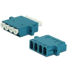 Оптический проходной адаптер LC-LC SM quadro Hyperline FA-P11Z-QLC/QLC-N/WH-BL