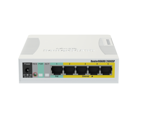Коммутатор MikroTik RB260GSP CSS106-1G-4P-1S