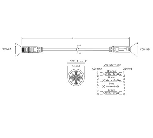 Патч-корд Hyperline PC-LPM-UTP-RJ45-RJ45-C6-0.3M-LSZH-GY
