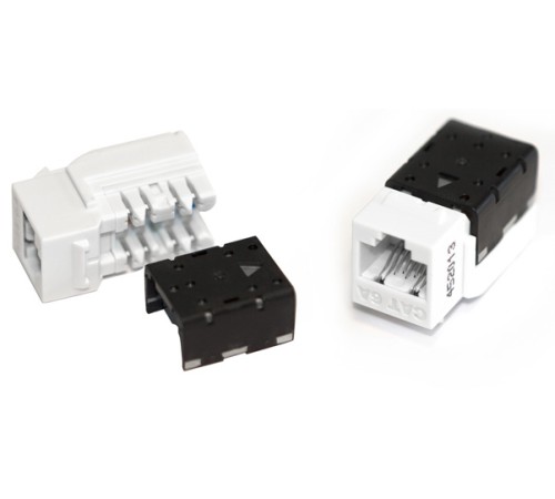 Вставка Keystone Jack RJ-45 (8P8C) Hyperline KJNE-8P8C-C6A-90-WH