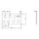 Модуль 6xST Simplex type 67х35mm Hyperline FO-FP-ST