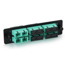 Панель для FO-19BX с 12 LC адаптерами Hyperline FO-FPM-W120H32-12LC-AQ