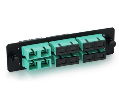 Панель для FO-19BX с 12 LC адаптерами Hyperline FO-FPM-W120H32-12LC-AQ