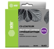 Картридж струйный Cactus CS-LC567XLBK